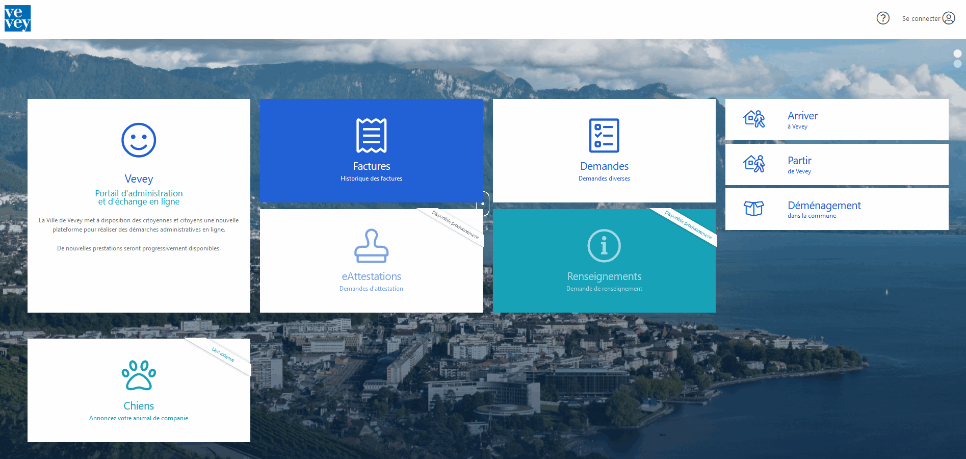 Un guichet virtuel pour l'administration de la ville de Vevey